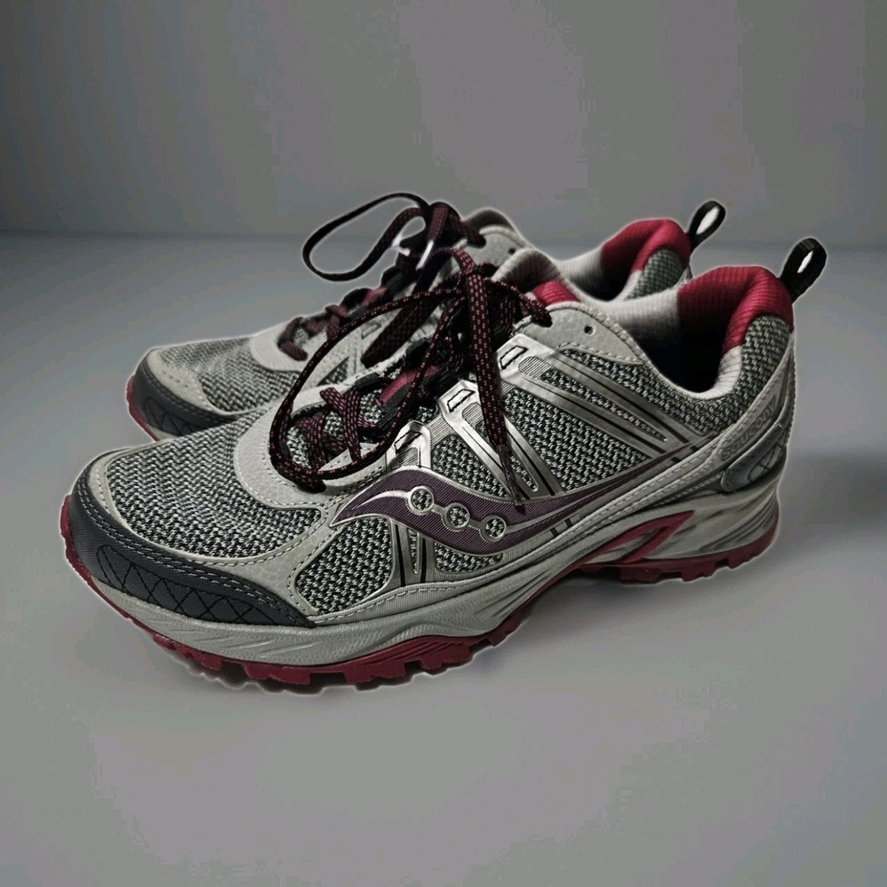 Saucony Womens Eclipse Tr 4 Running Sneakers Gray S15425-5 Leather Shoes 8.5